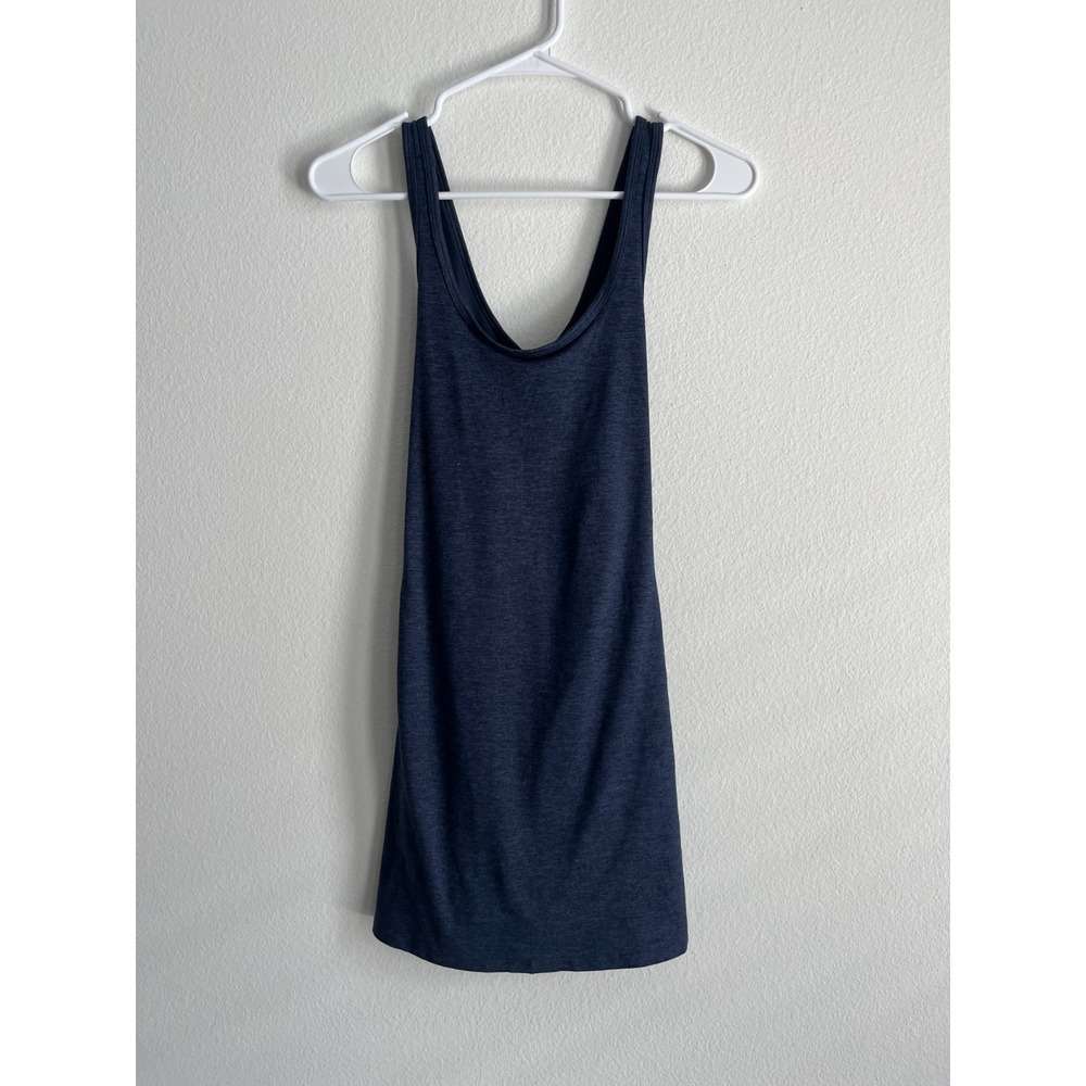 GapFit Brushed Tech Jersey Active Dress Womens XS Heather Blue Moisture Wicking